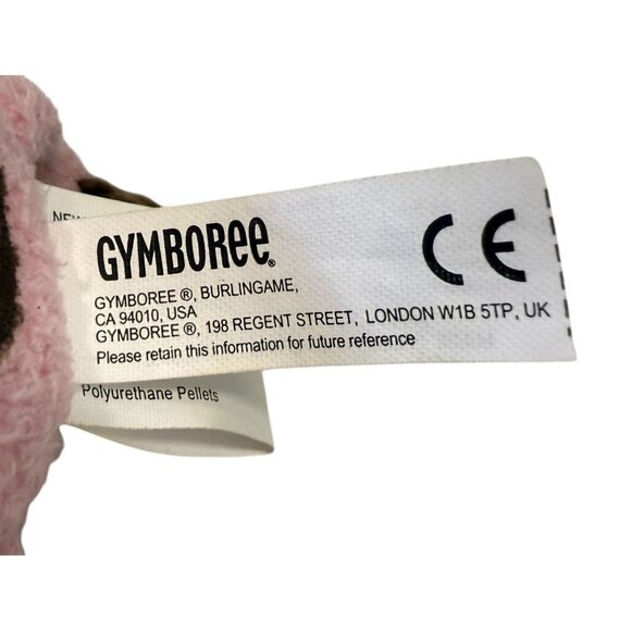 Pink Plush Giraffe Toy Bow Gymboree 2004 Soft Polyester Polyurethane Pellets - Picture 4 of 6